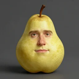a portrait of gary oldman as a pear, trending on artstation