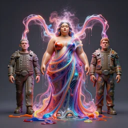 jelly rococo draped in arching plasma and colorful auras, liquid, drippy, scifi 3 d paint spray by beeple, fernando botero, jeff koons, ivan shishkin, m. c. escher