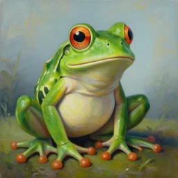 zuma frog, surrealist painting