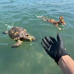 take a little dive into the shallow and spy, what do you see? i see the tortoise and hare in a rat race and it fits like a glove under my sleeve