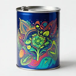 a agrotoxics canister, trippy, fluorescent colors, engraving