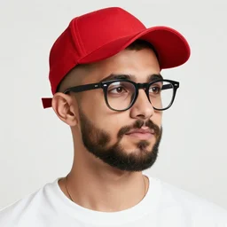 a photograph of a young cute shaved ducktail bearded moroccan man with wayfarer glasses and red baseball cap having a barbecue, by floro dery, shoji kawamori, and greg rutkowski, artstation, concept art, high quality illustration, mtmte, cover art