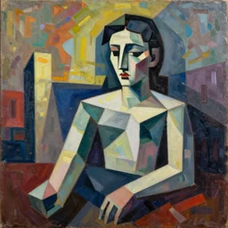 an abstract painting with a colorful background, a cubist painting by fernand leger, trending on deviantart, cubo - futurism, cubism, fauvism, oil on canvas