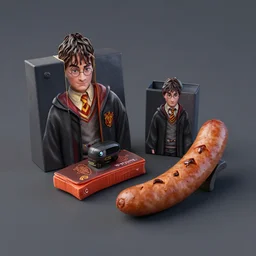 harry poter and sausage gifts, octane render, instagram photo