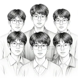 the portrait of a group of university students ， glasses ， illustration by kim jung gi, intricate linework, super detailed faces, super sharp focus, bright colors, octopath traveler, final fantasy, unreal engine 5 highly rendered, global illumination, radiant light