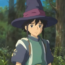 A wizard in Your Name by Makoto Shinkai, wizard hat, anime key visual