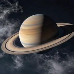 hdri planet in sky, ringed planet, saturn, clouds, atmospheric, sci fi, photorealistic