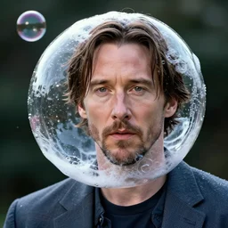 keanu reeves made of soap bubbles, highly detailed artwork, realistic, very detailed