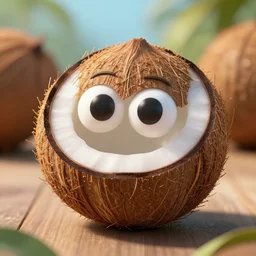 it's the coco fruit ( it's the coco fruit ),, silly, coconuts, ultra realistic, unreal engine 5, depth of field, bokeh, octane render, 8 k hd,
