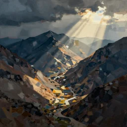the best abstract art, artstation hq, in style of simon c page