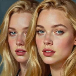 A beautiful close-up of a blonde woman who looks like Olivia Wilde and Madonna, digital art by Edward Hopper, vibrant color scheme, highly detailed, in the style of romanticism, fine Art, high detail, great lighting, 8k resolution, masterpiece, concept art, illustration, clear eyes, soft lighting, soft details, painting oil on canvas, octane render, HDR, trending on artstation, 4k, 8k, HD