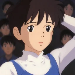close - up, accurately shaped face, volumetric light, posing in leotard. by takashi takeuchi, yoshiyuki sadamoto, amagaitaro, makoto shinkai, krenz cushart, asao urata, pixiv. 9 0 s