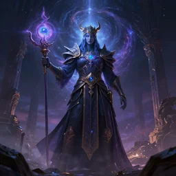 cosmic mage, fantasy apocalypse, digital art, 4 k