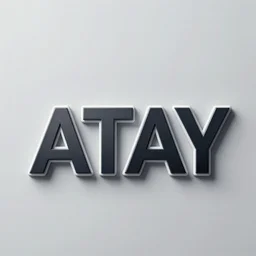 ultra realistic logo with the name of ATAY, well designed, 8K,