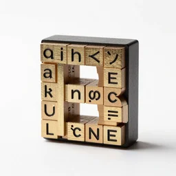 japanese alphabet blocks, high detail macro photography, isolated on a pure white background, centered, entire object in frame, sharp focus, soft studio lighting