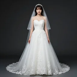 orihime wearing wedding dress by kawacy