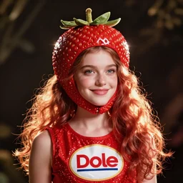 dole man in strawberry costume