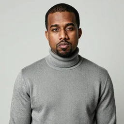 a portrait of kanye west in a turtle neck sweater in the style of vincent van gogh, artistic, colorful, vibrant, art, high fashion