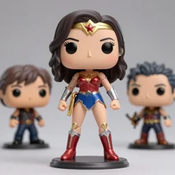 fashion model full body character gal gadot face as wonder woman by yoji shinkawa action figure funko pop, nendoroid, octane render, cgsociety,, anime, disney, pixar, 8 k, hd, dof, volumetric lighting cute, by alex ross