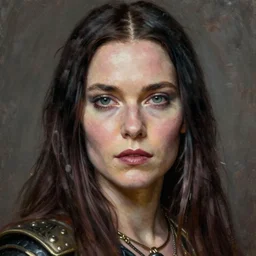 portrait of bjork as a scheming warlord character in mad max 2 : the road warrior, film still, detailed realism face in painting, detailed beautiful portrait, oil painting masterpiece, 8 k resolution, smooth, sharp focus, trending on artstation, by rembrandt