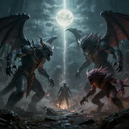 The Dark Versus Light, Good Versus Evil, Mystical Monsters battling on the battleground of the eternal source of destruction.