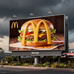 the mcrib is back and sexier than ever, mcdonalds billboard hd food photography