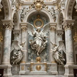 beautiful ornate heavenly angelic marble rococo megastructure church interior, by hieronymus bosch, fine art, macro, 4 k, ultra - hd, angelic, insanely detailed and intricate, hypermaximalist, elegant, ornate, hyper realistic, super detailed,
