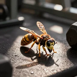 wasp working out at the gym