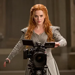 filmstill christina hendricks the - lord - of - the - rings, 1 0 0 mm lens, canon eos, red cinema camera, frontal view, dynamic pose, intricate, elegant, highly detailed, centered, redshift, octane, smooth, sharp focus, zeiss lens,