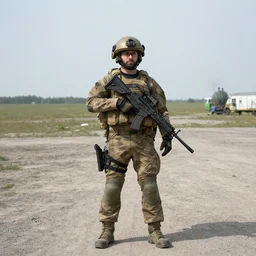 wide shot of master chief in ukraine