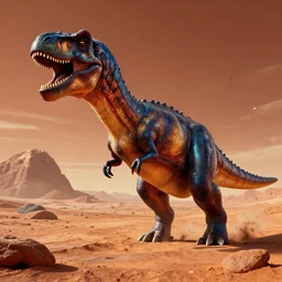Daft Punk as dinosaurus on Mars