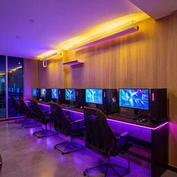photo of an rgb gaming hotel