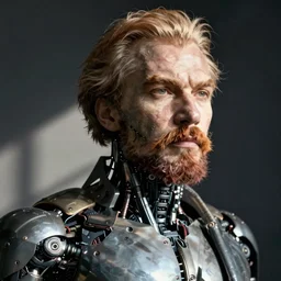 beautiful potrait of lenin-cyborg