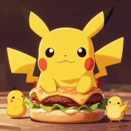 pikachu hamburger pikachu everything