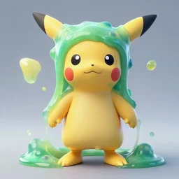 misty from pokemon covered in slime, realistic render