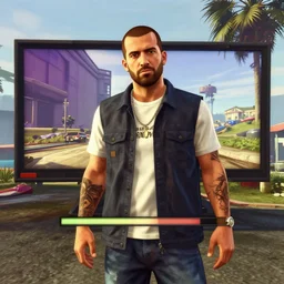 markiplier in the gta v loading screen, masterpiece, 8 k, 4 k, art by stephen bliss