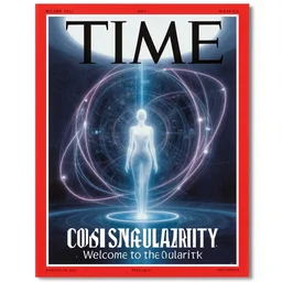 TIME magazine cover, the coming AI singularity, welcome to the matrix, by Ricardo Bofill, 4k