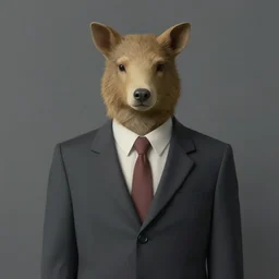Animal in a suit, made by René Magritte