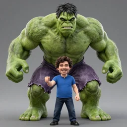 photomanipulation of BOB ROSS as green hulk, marvel