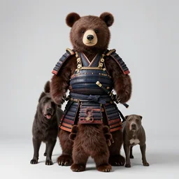 anthropomorphic edo period japanese samurai bear, family portrait, fursuit, cosplay, trending on instagram, photography, sigma 8 5 mm f / 1. 4, studio lighting