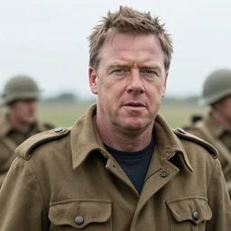 a photo of jeremy clarkson in ww2 old footage, high detail, high definition, 8k, photorealistic,