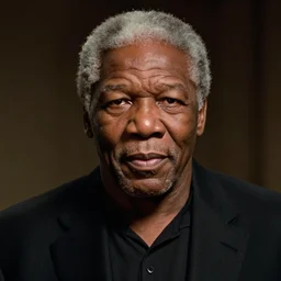 a cinematic film still of Morgan Freeman starring as Mike Tyson, portrait, 40mm lens, shallow depth of field, close up, split lighting, cinematic