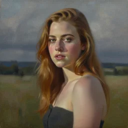 A painting of Rachel McAdams, by Jeremy Mann