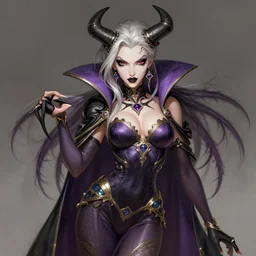 Amouranth as a super villain, sexy, fantasy, intricate, elegant, highly detailed, digital painting, artstation, concept art, matte, sharp focus, illustration, art by Nicola Samori and Conrad Roset