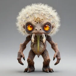 corn dandelion humanoid figure monster, symmetrical, highly detailed, digital art, sharp focus, trending on art station, amber eyes, amber glowing
