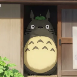 totoro from my neighbor totoro creepily spying on you