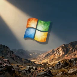 a photo of a windows xp screensaver