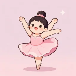 lovely blush cartoon dance character