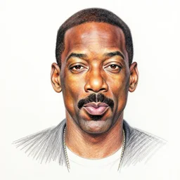 eddie murphy makes a face like 🤪, doodle, colored pencil