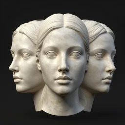 3 d face of a goddess by alena aenami and bill durgin, octane render